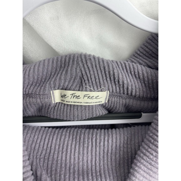 We The Free Womens Size L The Rosa Ribbed Sweater Shirt Lavender Lagenlook 0465 - Picture 3 of 10